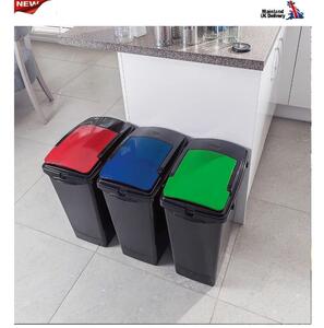 Crna plastična kanta za smeće 40 l – Addis