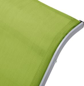 Ležaljka za sunčanje od tekstilena i aluminija zelena