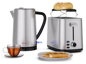 Klarstein Verosteel Basic set za doručak | Toster i kuhalo za vodu s 2 utora | 1,7 L