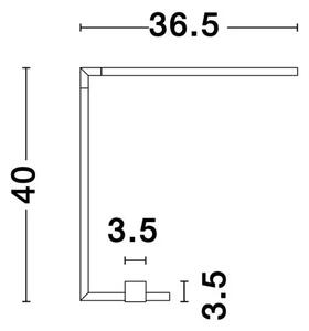 RACCIO STOLNA LAMPA LED 5W/3000K/377lm/IP20/MESING ZLATNA NL9180725