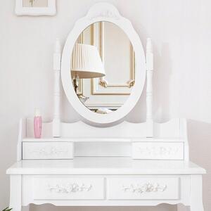 Kvalitetan toaletni stolić s rotirajućim zrcalom i stolčićem