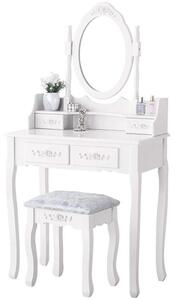 Kvalitetan toaletni stolić s rotirajućim zrcalom i stolčićem