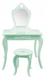 Dječji toaletni stolić u zelenoj boji mente