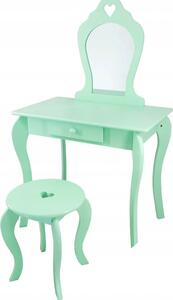 Dječji toaletni stolić u zelenoj boji mente