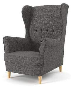 Tamnosiva dizajnerska fotelja u skandinavskom stilu