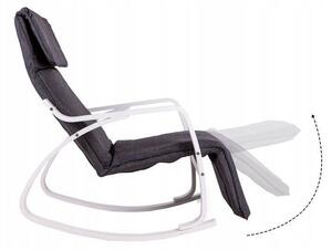 Tamnosiva stolica za ljuljanje s bijelim okvirom