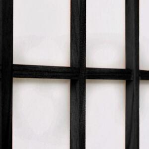 Sklopiva sobna pregrada sa 6 panela u japanskom stilu 240x170 cm crna