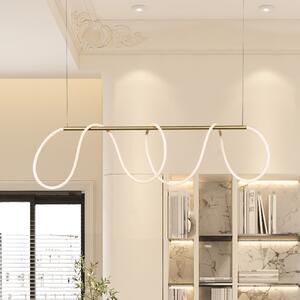 Zambelis LED viseća svjetiljka 19254, mat zlato, duljina 147 cm, metal, Zlato / mjed, Dnevni boravak/blagovaonica, Metal