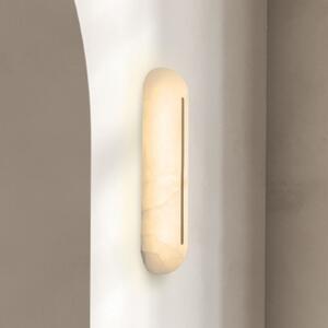 Zambelis LED zidna svjetiljka 2546, bijela, visina 36 cm, alabaster, prigušiva, prigušiva, Bijela, Dnevni boravak/blagovaonica, Kamen