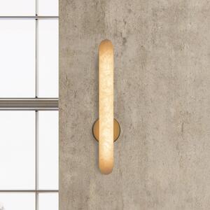 Zambelis LED zidna svjetiljka 2547, bijela, visina 37 cm, alabaster, dimabilna, prigušiva, Bijela, Dnevni boravak/blagovaonica, Kamen