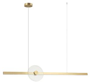 Zambelis LED viseća svjetiljka 25426, zlatne boje, duljina 121 cm, metal, prigušiva, prigušiva, Zlato / mjed, Dnevni boravak/blagovaonica, Metal