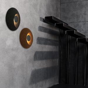 Zambelis LED zidna svjetiljka 25181, smeđa, Ø 40 cm, metal, Smeđa / hrđa, Dnevni boravak/blagovaonica, Metal