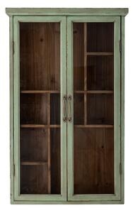 Zelena vitrina od masivne jele 13,5x80 cm Hazem – Bloomingville