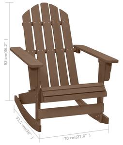 Vrtna stolica za ljuljanje drvena smeđa