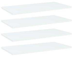 VidaXL Police za knjige 4 kom bijele 60 x 30 x 1,5 cm od iverice