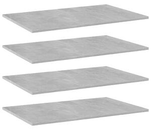 VidaXL Police za knjige 4 kom siva boja betona 80x50x1,5 cm od iverice