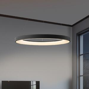 Mantra Iluminación Niseko II LED viseća svjetiljka, daljinski upravljač, Ø 50 cm, crna, prigušiva, Crno, Dnevni boravak/blagovaonica, Aluminij