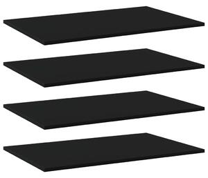 VidaXL Police za knjige 4 kom crne 80 x 50 x 1,5 cm od iverice