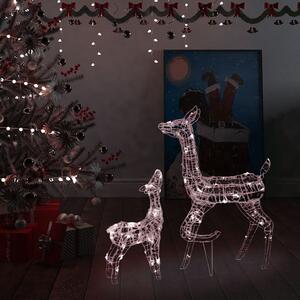 VidaXL Akrilna ukrasna božićna obitelj sobova 160 LED topla bijela
