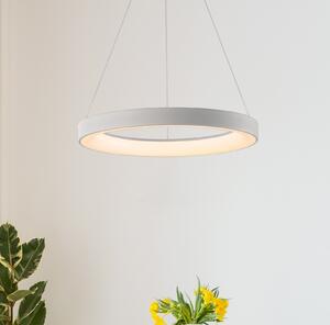 Mantra Iluminación Niseko II LED viseća svjetiljka, daljinski upravljač, Ø 38 cm, bijela, prigušiva, Bijela, Dnevni boravak/blagovaonica, Aluminij