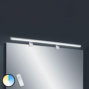 Helestra Gaia LED svjetiljka za ogledalo na daljinski upravljač 99 cm, prigušiva, Metalik, kupaonica, Metal