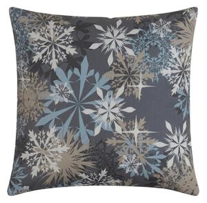 Jastučnica od mikrovlakana SNOWFLAKE 45x45 cm, modro-siva