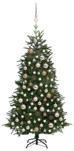 VidaXL Umjetno božićno drvce LED sa setom kuglica zeleno 180 cm PVC/PE