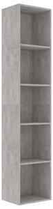 Ormarić za knjige siva boja betona 40 x 30 x 189 cm od iverice
