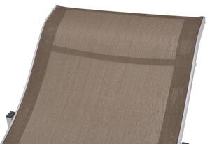 Sklopive ležaljke za sunčanje od tekstilena 2 kom sivo-smeđe