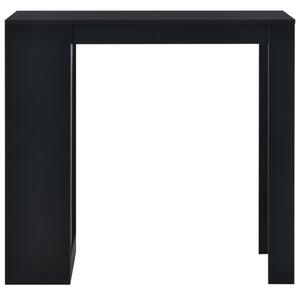 Barski stol s policom crni 110 x 50 x 103 cm