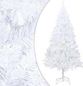 VidaXL Umjetno osvijetljeno božićno drvce s kuglicama bijelo 120cm PVC