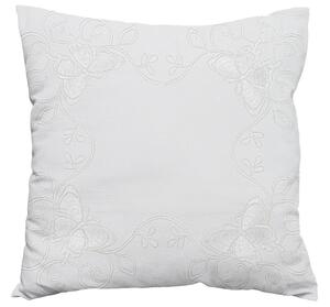 Ukrasna navlaka za jastuk BUTTERFLY DANCE 40x40 cm, bijela