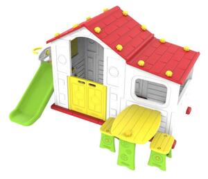 Dječja vrtna kućica s toboganom - 4u1 Lodge