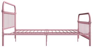 Okvir za krevet ružičasti metalni 180 x 200 cm
