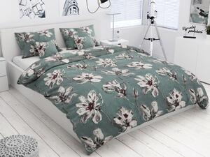Pamučna posteljina NARITA zelena + jastučnica 40 x 40 cm Dimenzije posteljine: 70 x 90 cm | 140 x 200 cm