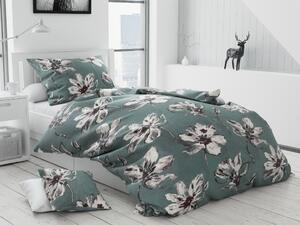 Pamučna posteljina NARITA zelena + jastučnica 40 x 40 cm Dimenzije posteljine: 70 x 90 cm | 140 x 200 cm