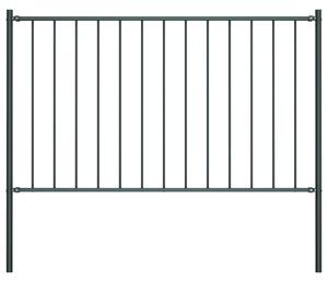 VidaXL Panel za ogradu sa stupovima čelični 1,7 x 0,75 m antracit