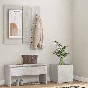 VidaXL Set namještaja za hodnik siva boja betona konstruirano drvo