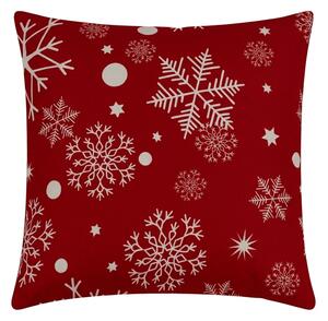 Jastučnica od mikrovlakana SNOWFALL 45x45 cm, crvena