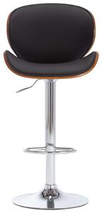 Barski stolac od umjetne kože crni