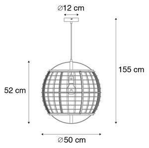 Orijentalna viseća svjetiljka smeđa 50 cm - Pascal