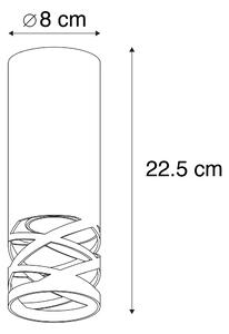 Dizajn stropna svjetiljka crna - Arre