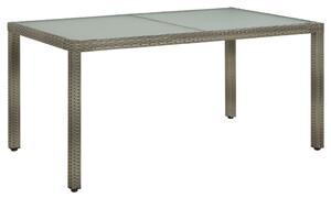 VidaXL Vrtni stol 150x90x75 cm od kaljenog stakla i poliratana sivi