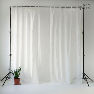 Bijela lanena prozirna zavjesa 130x170 cm White – Linen Tales