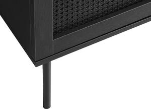 Crni TV stol u dekoru hrasta 120x43 cm Pensacola - Unique Furniture