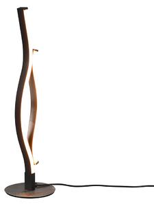 Design tafellamp zwart met zilver incl. LED dimbaar - Blaze