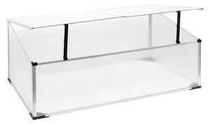 Vrtni aluminij. staklenik 100x60cm prozirna dvostruka vrata