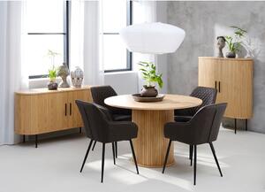 Okrugli blagovaonski stol u dekoru hrasta ø 120 cm Nola - Unique Furniture