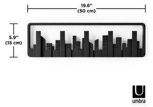 Crna plastična zidna vješalica Skyline - Umbra