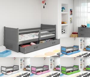 Krevet RICO 90x200 s ladicom + GRATIS ležište -GRAFIT (VIŠE BOJA)